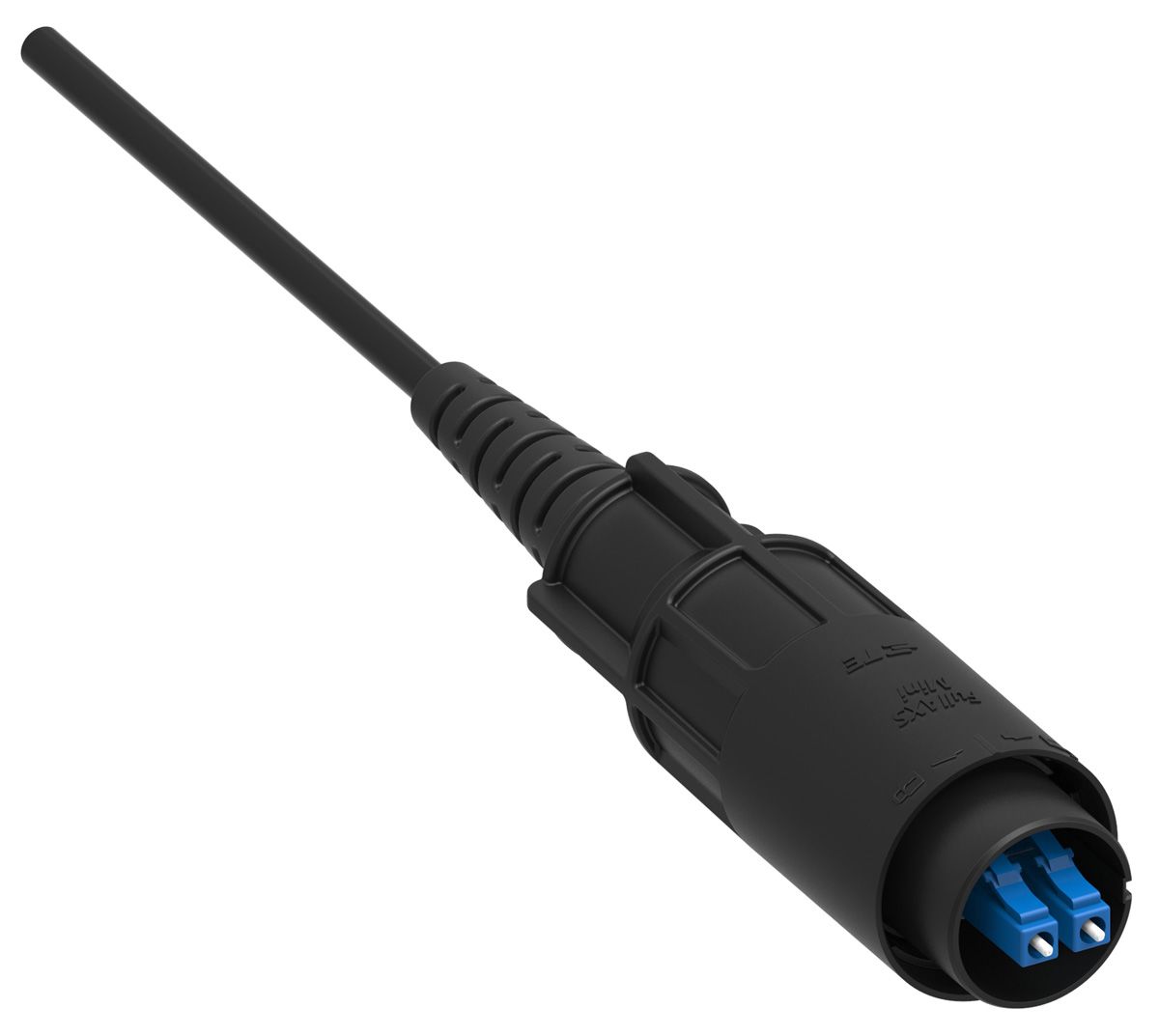 TE Connectivity LC to LC Duplex Single Mode G657A2 Fibre Optic Cable, 9/125μm, Black, 3m