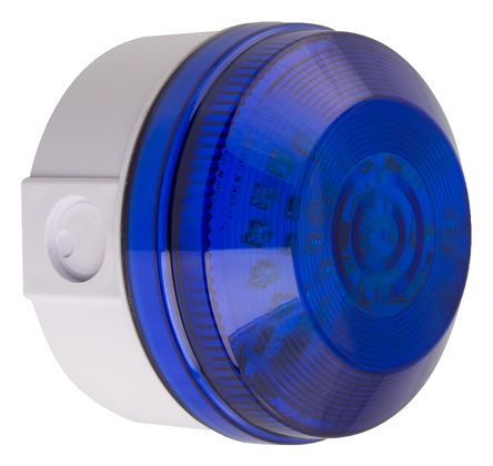 Moflash LED195 Series Blue Flashing Beacon, 20 → 30 V ac/dc, Surface Mount, Wall Mount, LED Bulb, IP65