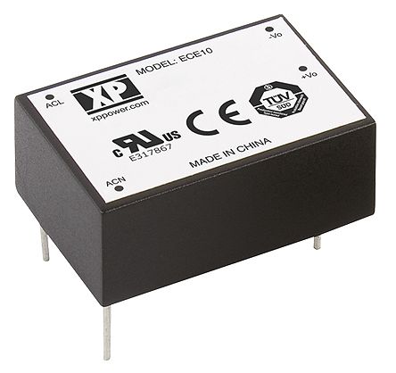 XP Power Encapsulated, Switching Power Supply, 12V dc, 830mA, 10W
