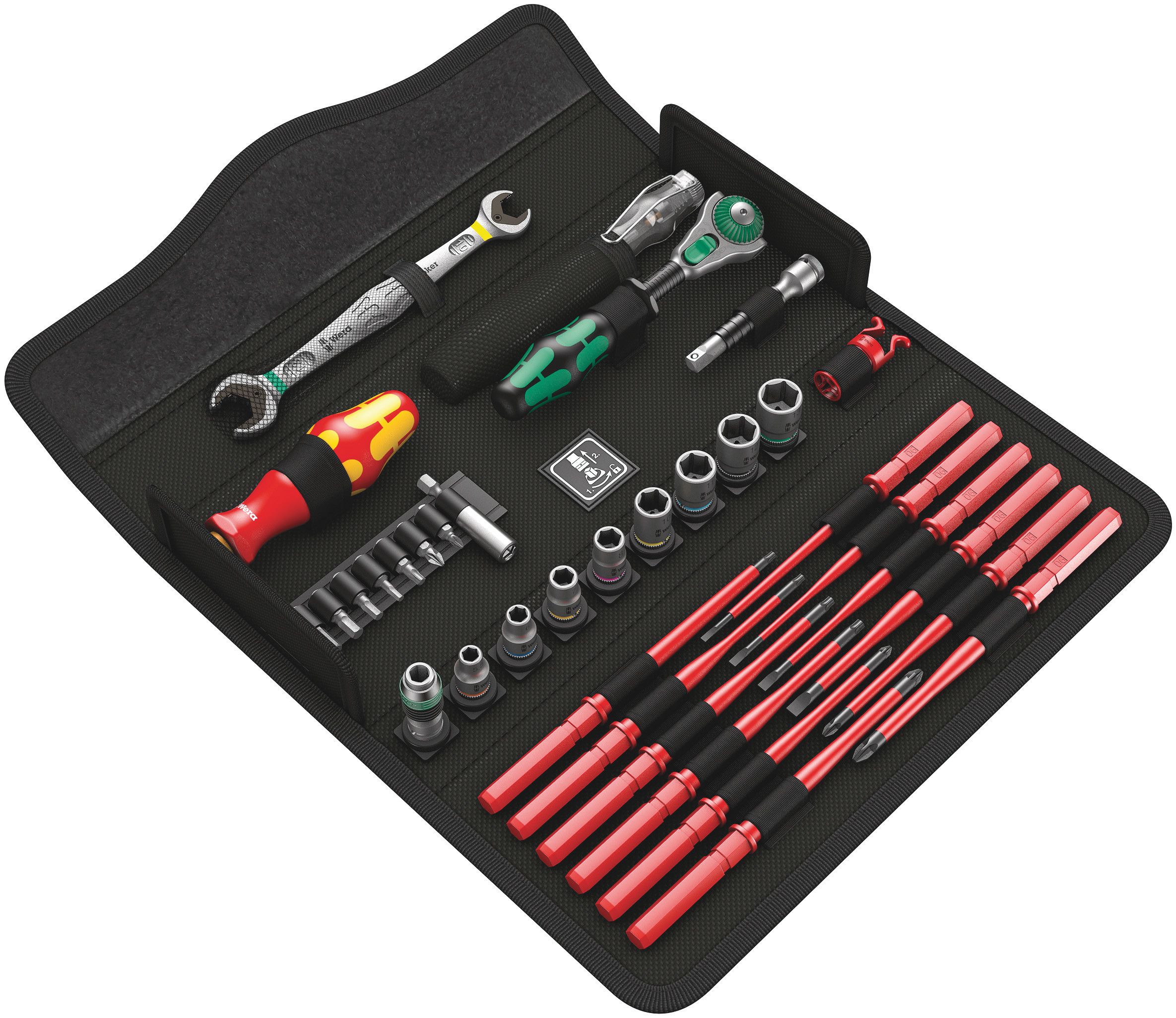 Wera 35 Piece Electricians Tool Kit with Pouch, VDE Approved