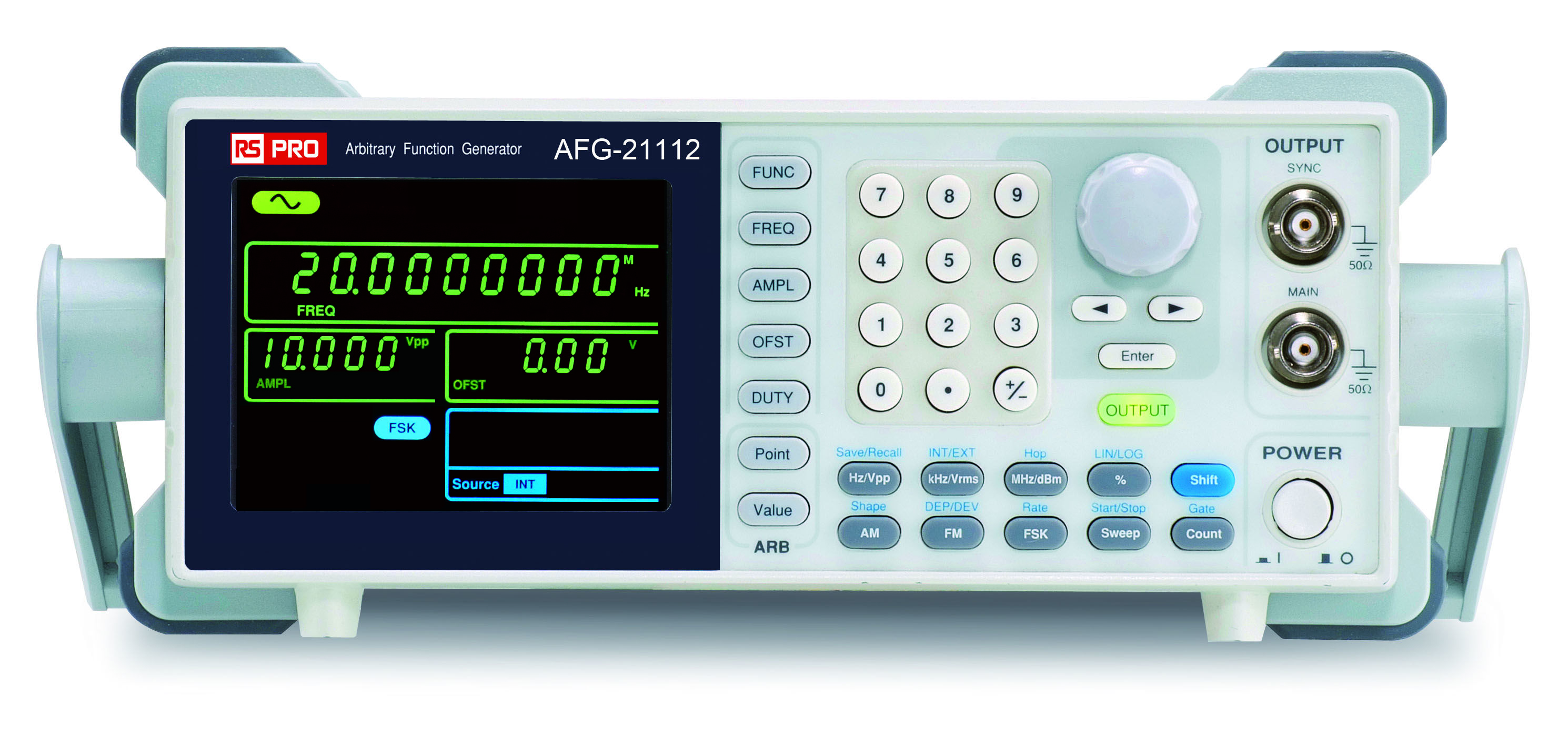 RS PRO AFG21112 Function Counter, 0.1Hz Min, 12MHz Max, FM Modulation, Variable Sweep - RS Calibration