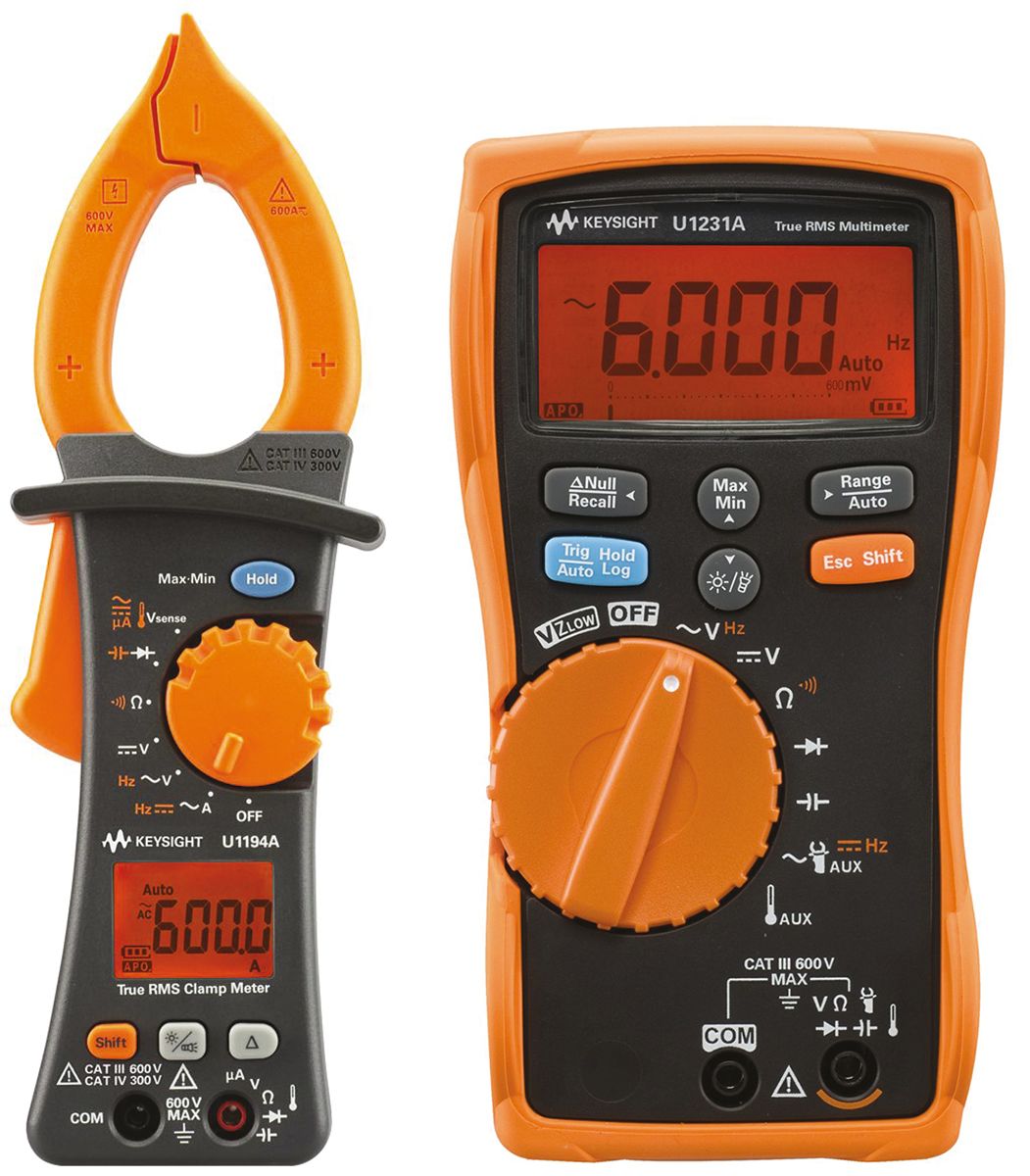 U1194A+U1231A Keysight Technologies Clamp Meter, 600A dc, Max Current