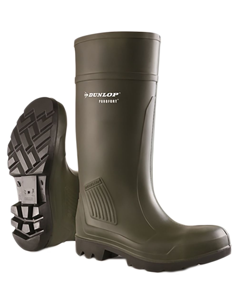 Dunlop Purofort Green Steel Toe Capped Mens Safety Boots, UK 8, EU 42