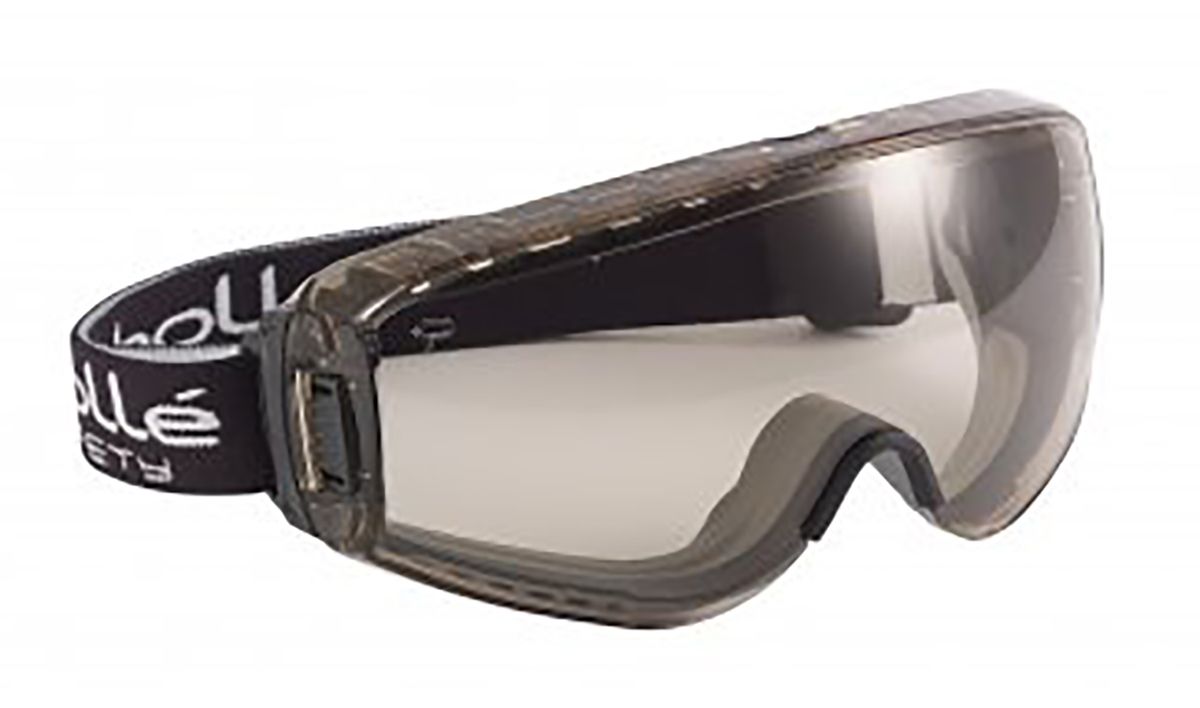 Bolle PILOT Schutzbrille, Carbonglas, Braun mit UV Schutz, belüftet, Rahmen aus Polypropylen, TPE kratzfest