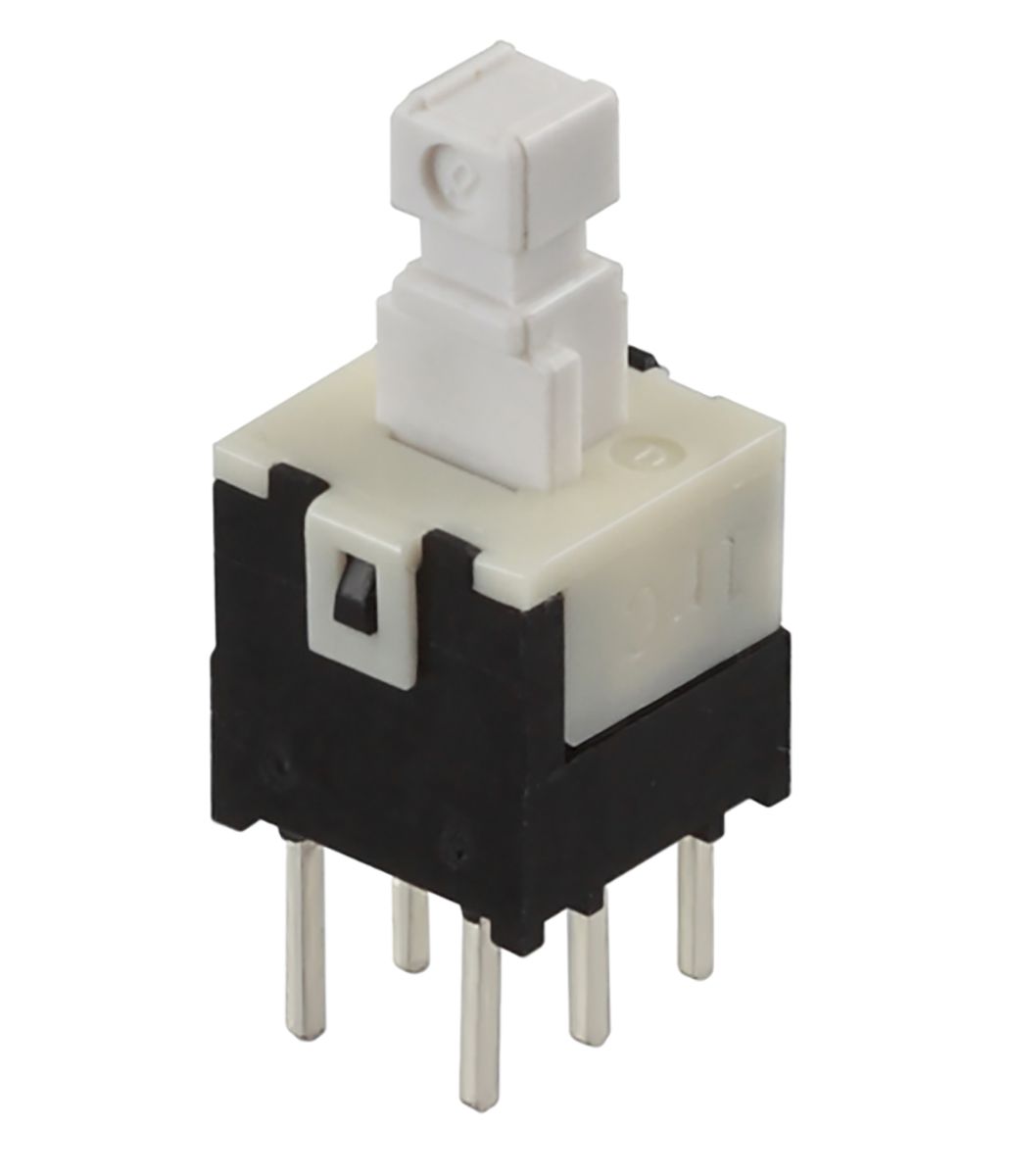 SPPH210100 | Alps Electric Latching Push Button Switch, PCB, DPDT, 12V ...