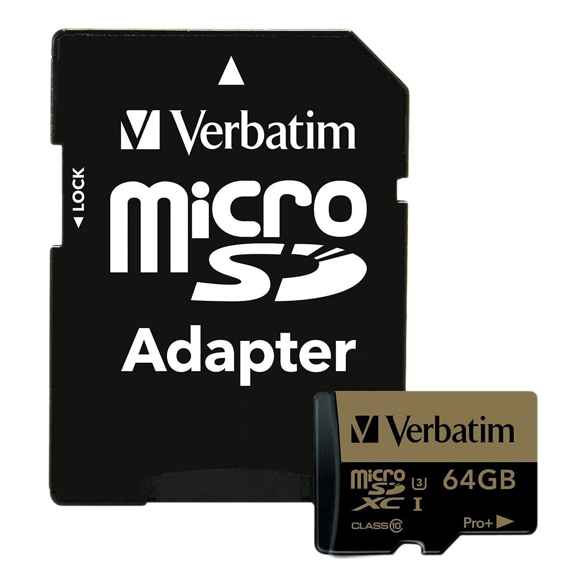 44034 Verbatim 64 GB MicroSDHC Micro SD Card, Class 10, UHS1 U3 RS