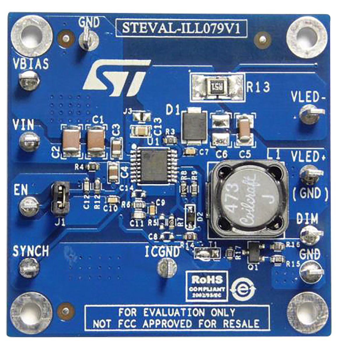 STMicroelectronics LED-Treiber LED-Treiberevaluierungskit Evaluierungsplatine zum Einsatz mit Hochleistungs-LED, STEVAL