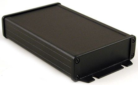 Hammond 1457 Series Black Aluminium Enclosure, IP54, 34.9 x 106.9 x 191.6mm