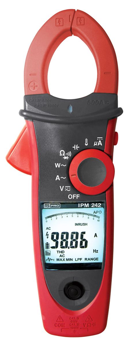 RS PRO Clamp Meter, 1mA dc, Max Current 600A ac With RS Calibration