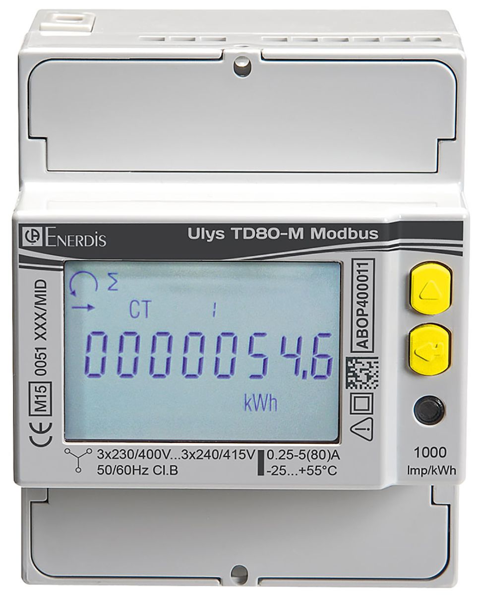 Medidor de energía Chauvin Arnoux Energy serie ULYS, display LCD, con 8 dígitos, 3 fases