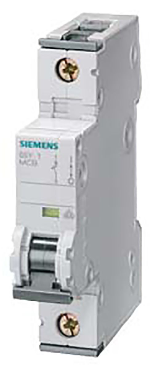 Disjoncteur Siemens 5SY4 1P, 50A, pouvoir de coupure 10 kA, montage rail DIN