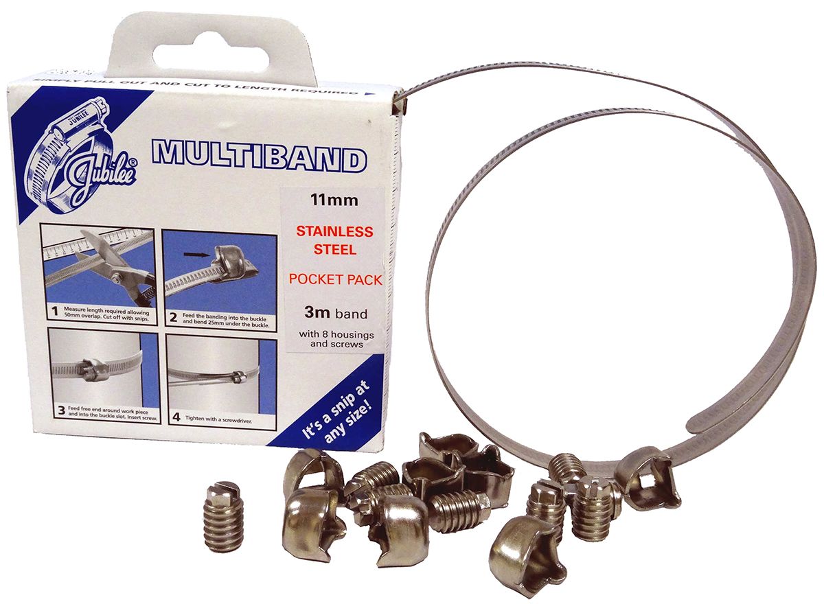 MB1807 Jubilee 9 Piece Stainless Steel Worm Drive Hose Clip Banding RS