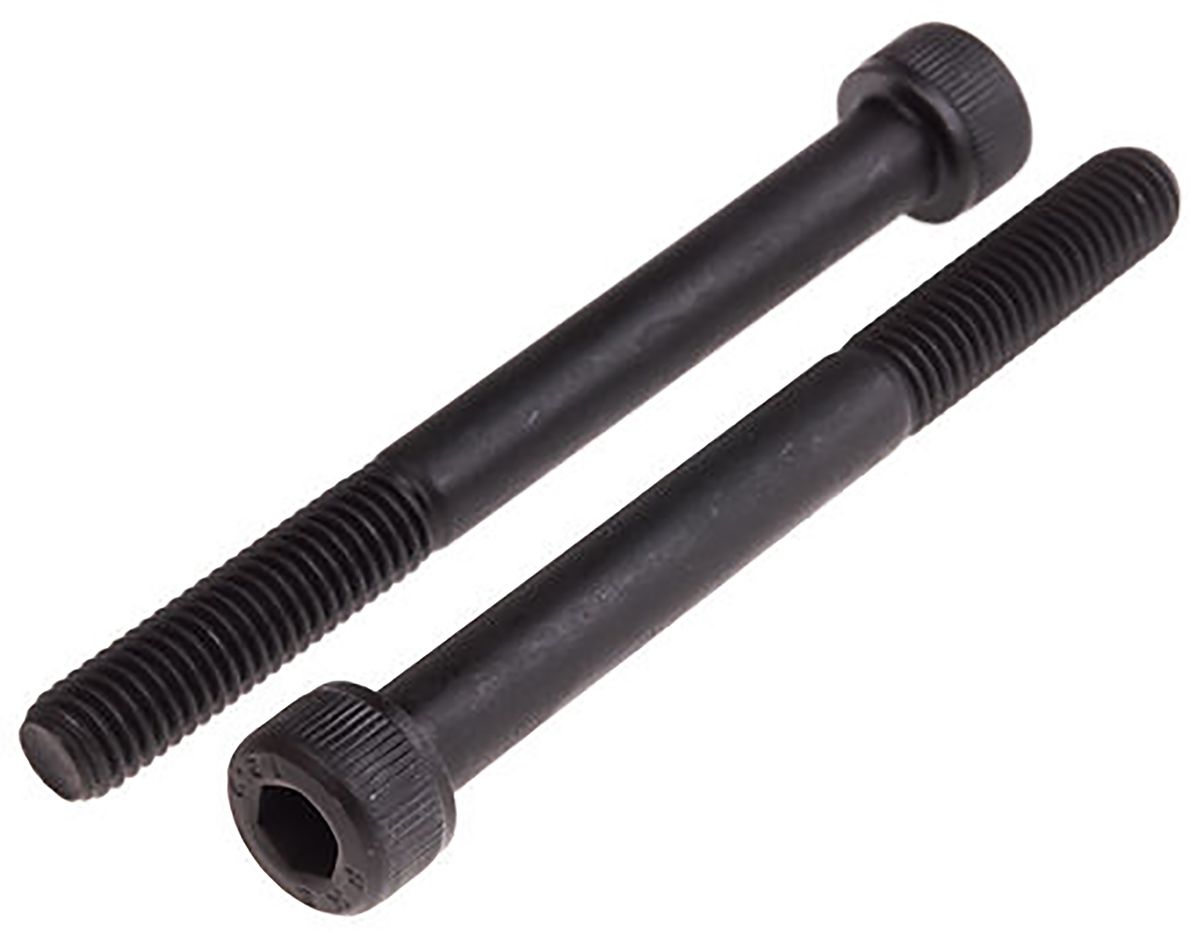 RS PRO Black, Self-Colour Steel Hex Socket Cap Screw, DIN 912, M20 X ...