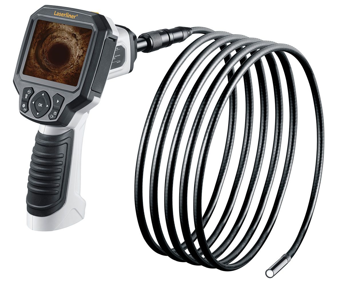 Laserliner Inspektionskamera 088.810A, 10m x 9mm slange, LED belysning, min. afstand: 10mm Li-Ion