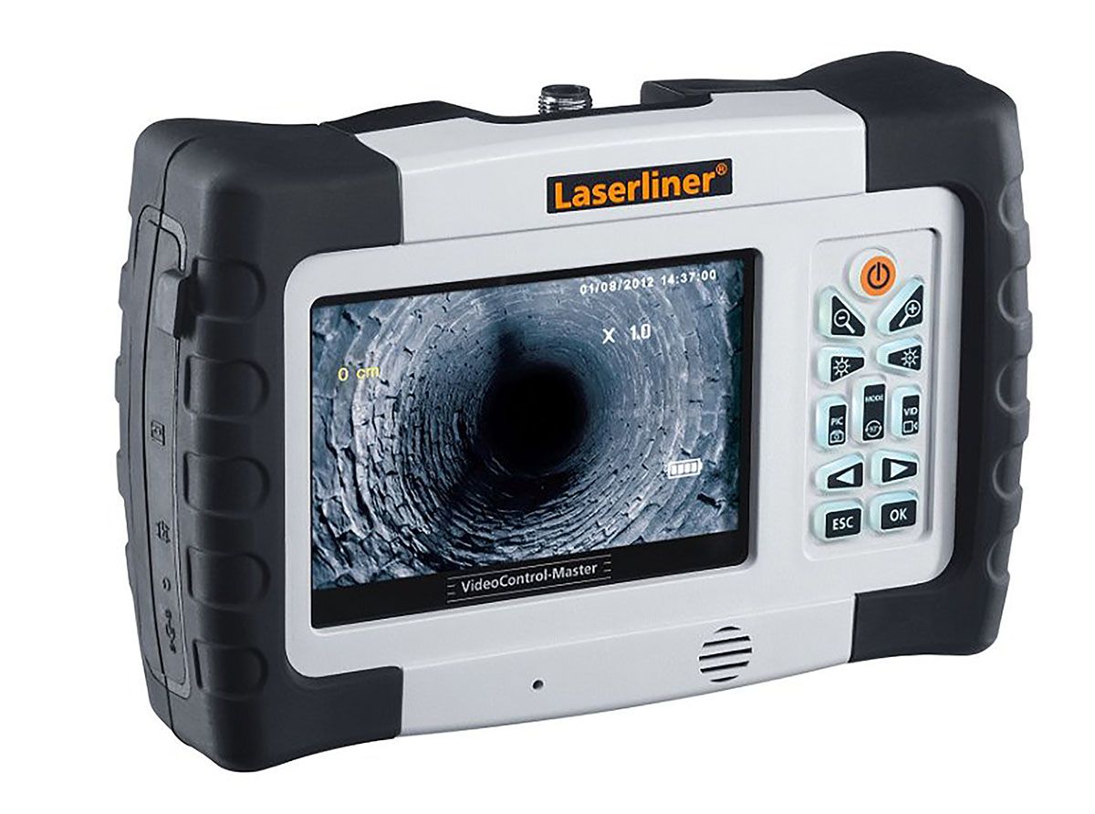 Laserliner Inspektionskamera PipeControlMobile Set, 20m x 25mm slange, 640 x 480pixels, 73° synsfelt, LED belysning,