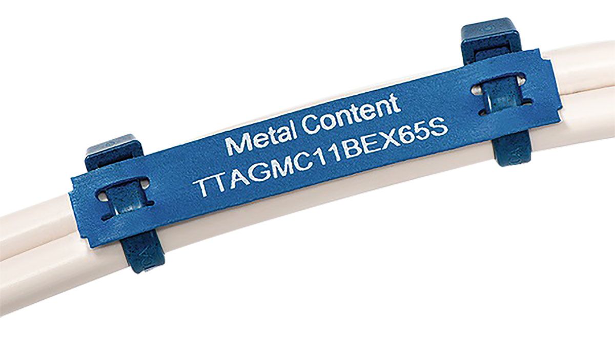 HellermannTyton TTAGMC Blue Cable Labels, 65mm Width, 11mm Height, 190 Qty
