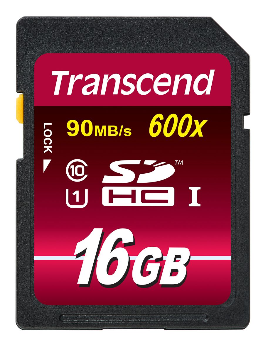 Transcend 16 GB SDHC SD Card, Class 10, UHS-1 U1