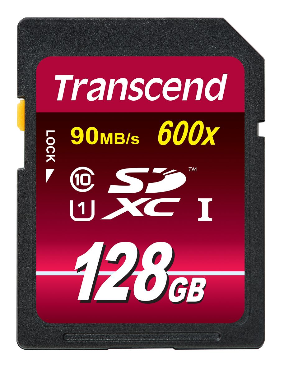 Transcend 128 GB SDXC SD Card, Class 10, UHS-1 U1