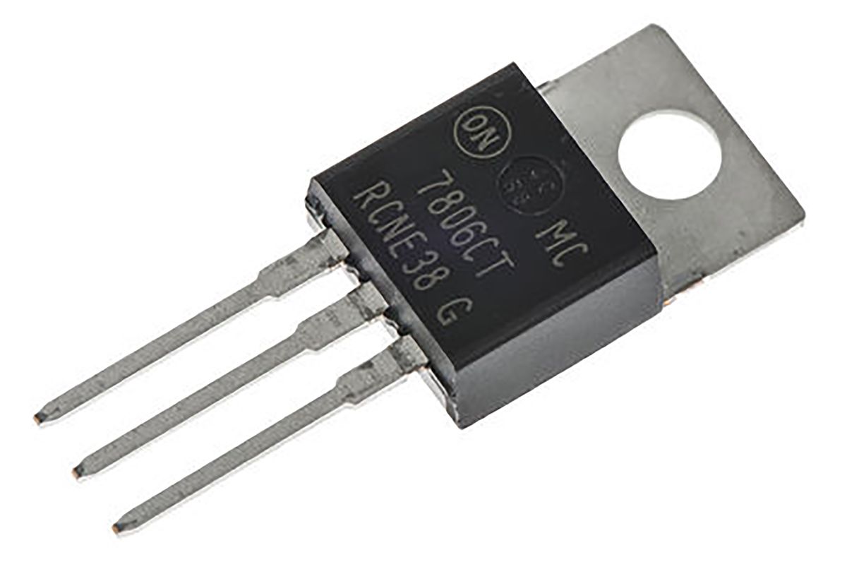 onsemi MC7806CTG, 1 Linear Voltage, Voltage Regulator 2.2A, 6 V 3-Pin, TO-220