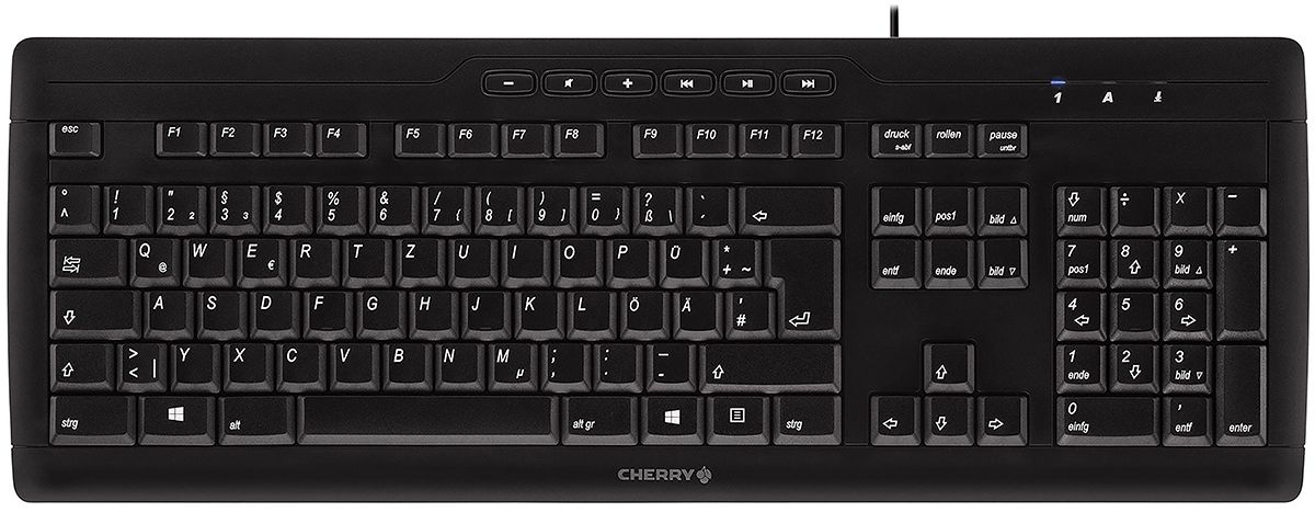 Cherry Wired USB Keyboard, AZERTY, Black