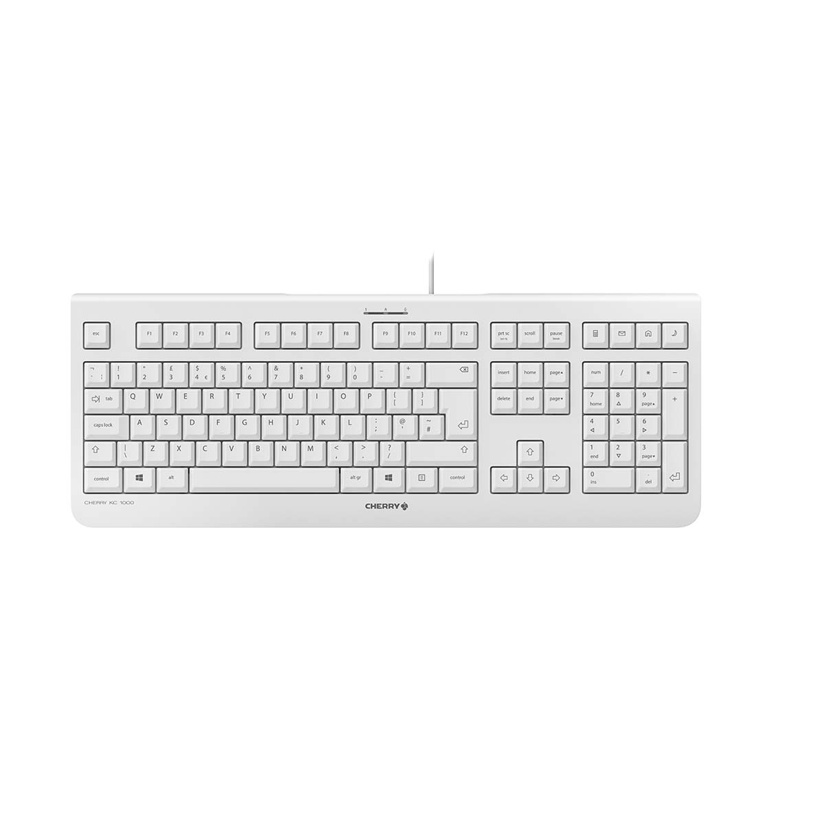 Cherry Wired USB Keyboard, QWERTY, Grey
