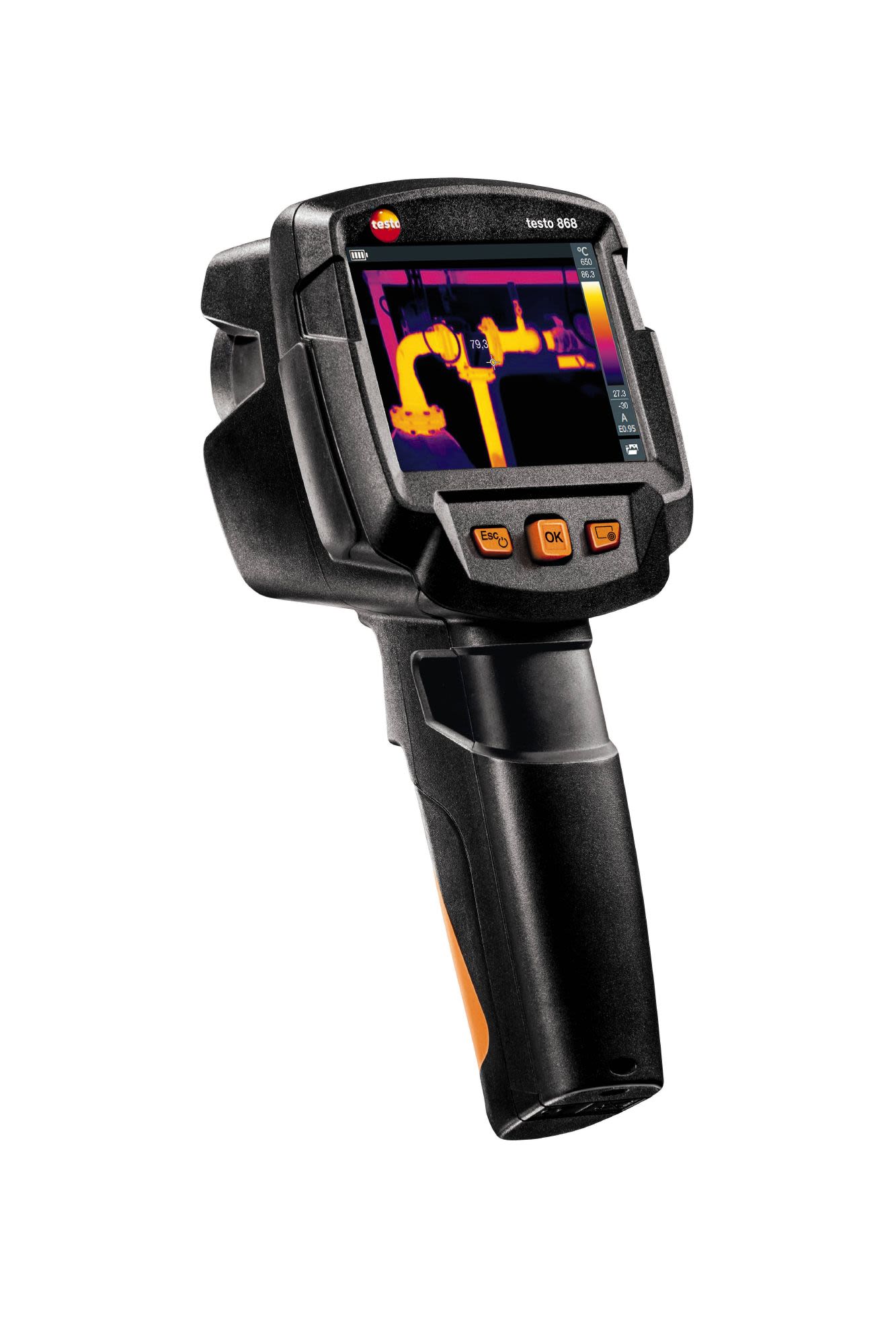 Testo 868 Thermal Imaging Camera, 0 → +650 °C, -30 → +100 °C, 160 x 120pixel Detector Resolution With RS