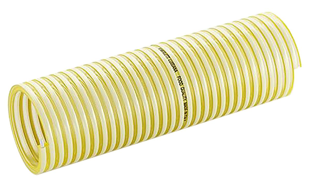 Merlett Plastics Yellow Flexible Tubing, 100mm ID, PVC, 4 bar Max working Pressure, 10m