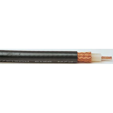 Cable Coaxial RG213/U Alpha Wire, 50 Ω, long. 30m, funda de , funda de PVC Negro