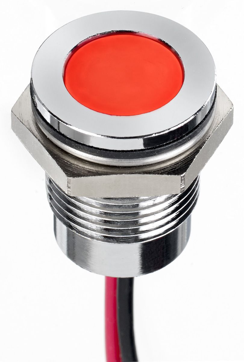 Voyant LED Lumineux Rouge RS PRO Dia 14mm 220V C a IP67 RS