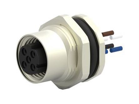 TE Connectivity T417 Straight Female M12 to Unterminated Sensor Actuator Cable, 4 Core, PVC, 200mm