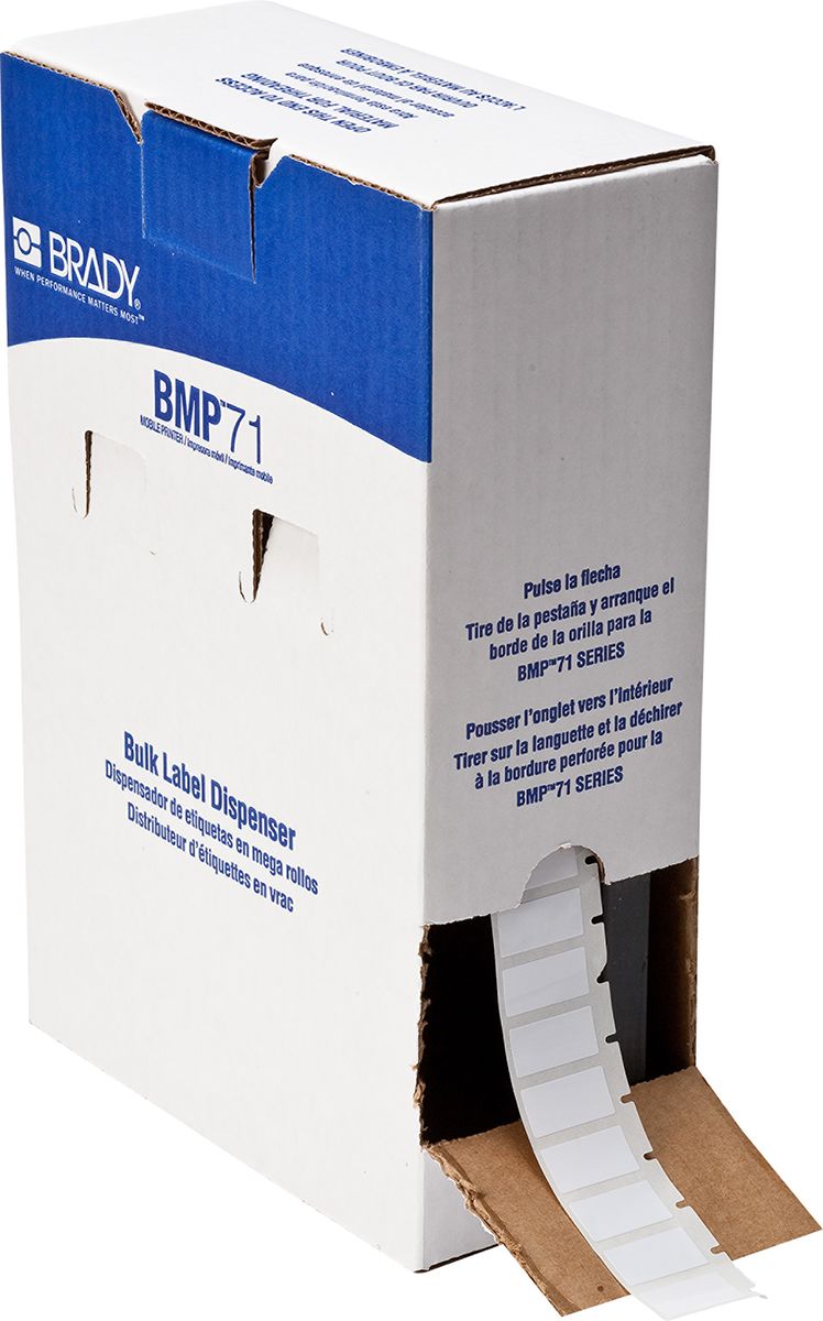 Brady Polyester Label Markierung B.25.4mm H.12.7mm