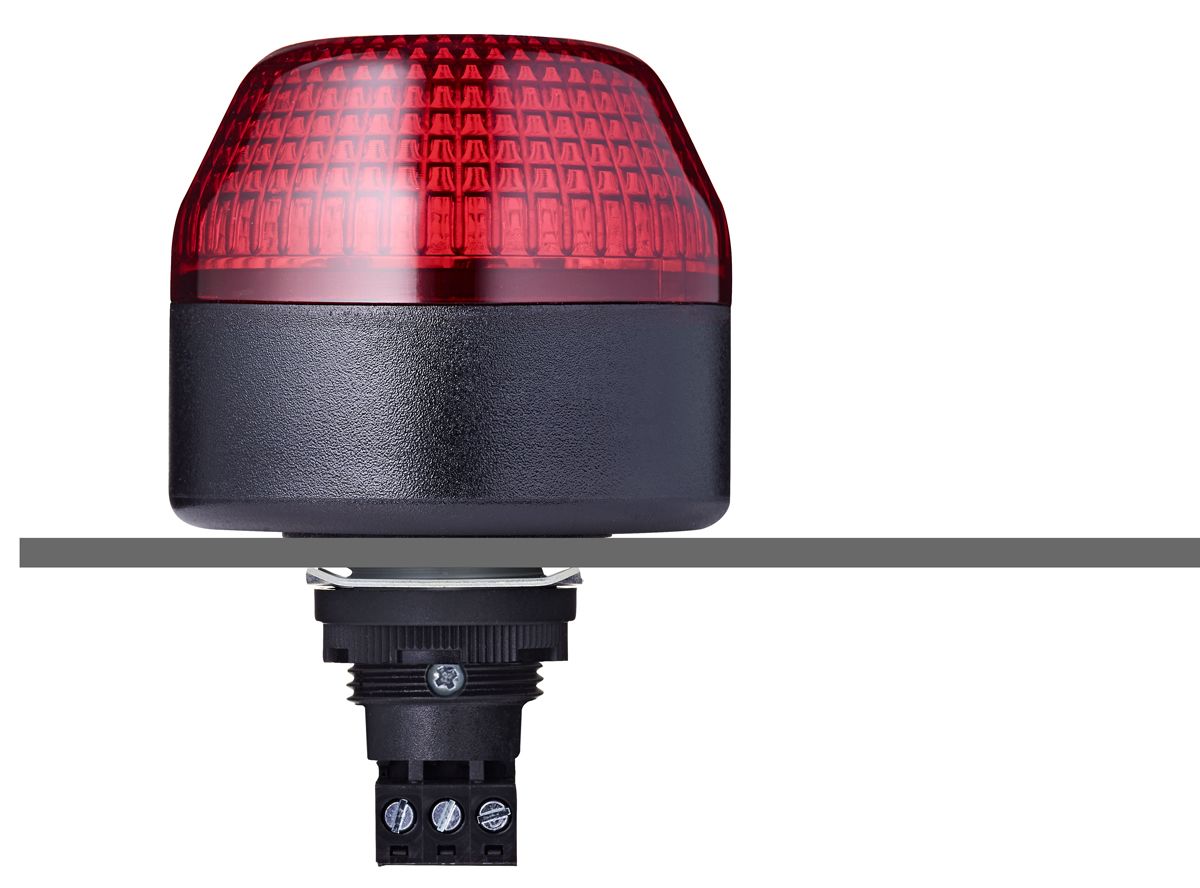AUER Signal ICM Series Red Strobe Beacon, 24 V ac/dc, Panel Mount, LED Bulb, IP65