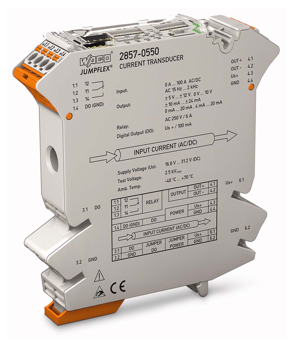 Wago Signal Conditioner, Current Transducer, Current Input, Digital, Relay Output