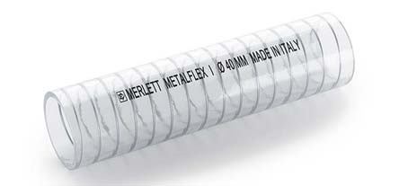 Merlett Plastics Clear Flexible Tubing, 32mm ID, PVC, 4.5 bar Max working Pressure, 10m