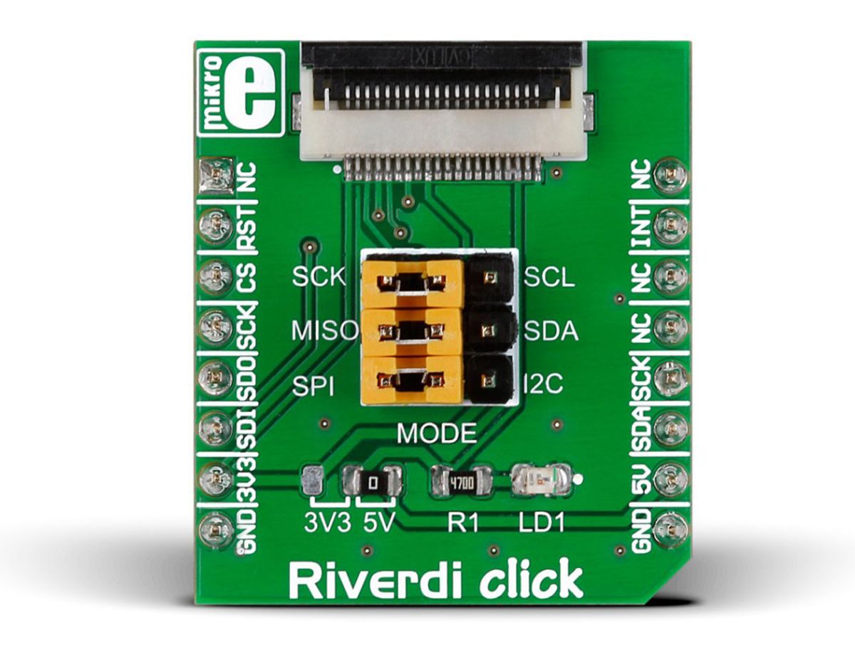 MikroElektronika MIKROE-2100, Riverdi click Development Board With FT8xx, zif20 for MikroBUS