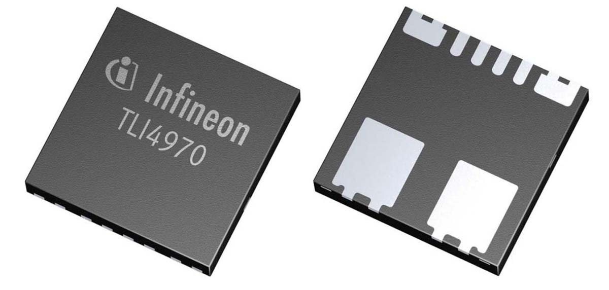 Transformador de corriente Infineon TLI4970, entrada 20A, ratio: 20:1
