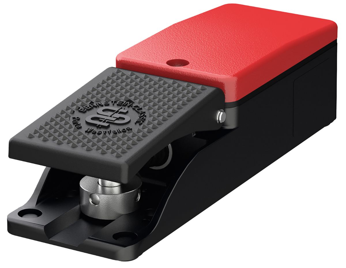 Bernstein AG Foot Switch Momentary On-Off Foot Switch - Aluminium Case Material, 20 mA Contact Current, 10V Contact