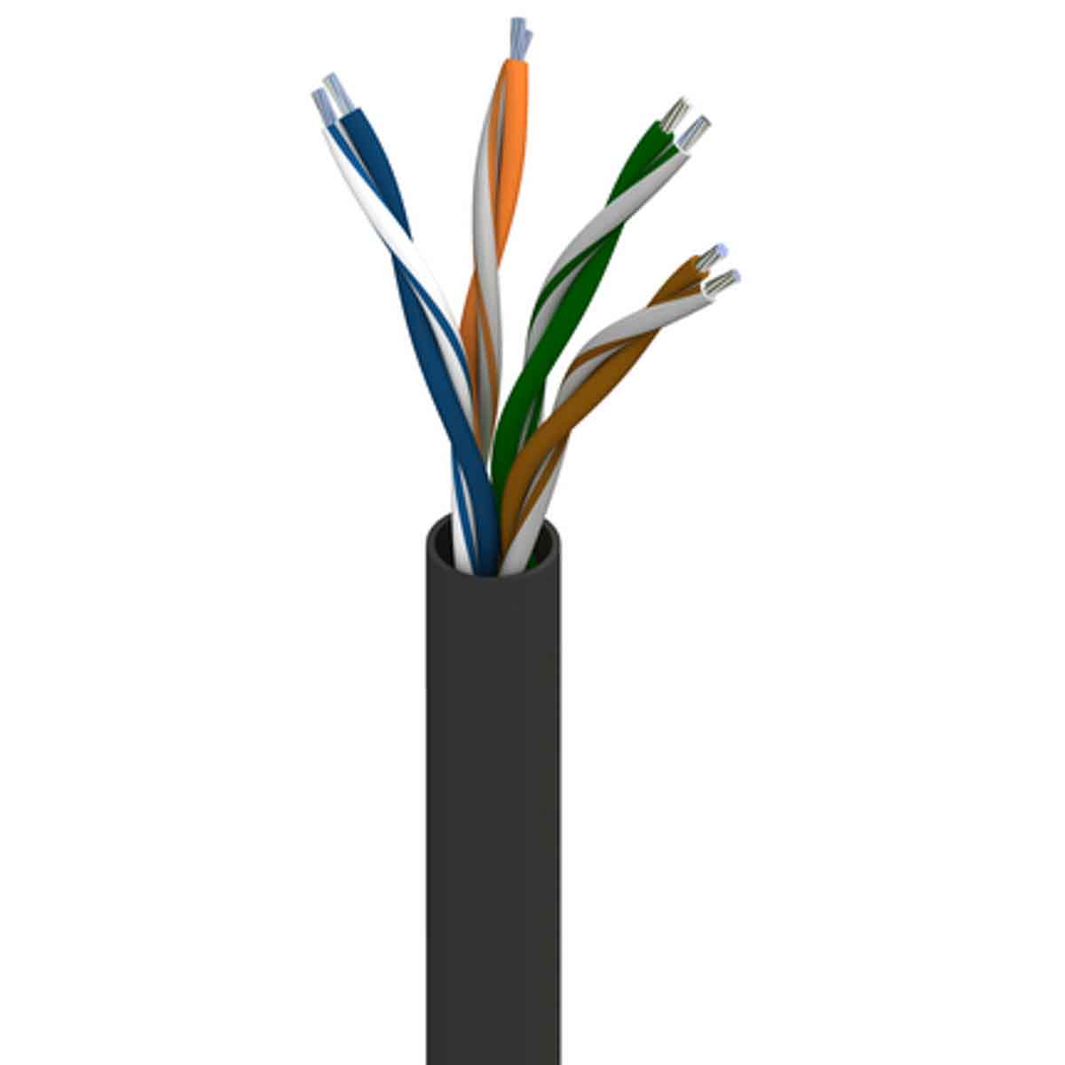 7924A 0101000 Belden Cat5e Cable, U/UTP Shield, Black PVC