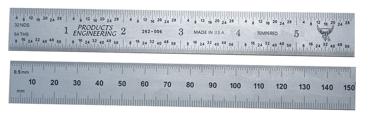 150mm Steel Ruler, With UKAS Calibration