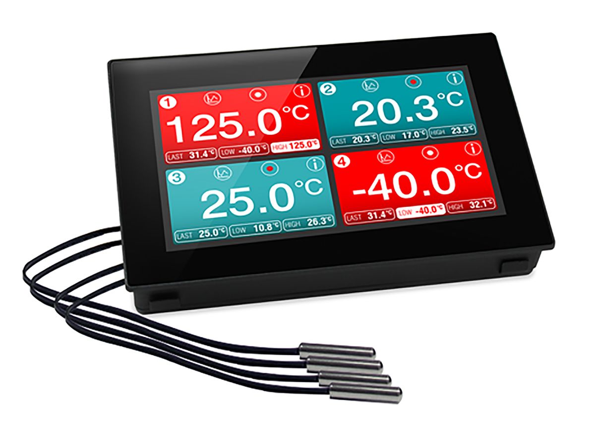 Lascar EL-SGD 43-ATP Temperature Data Logger, 4 Input Channel(s), Mains, USB-Powered - RS Calibration