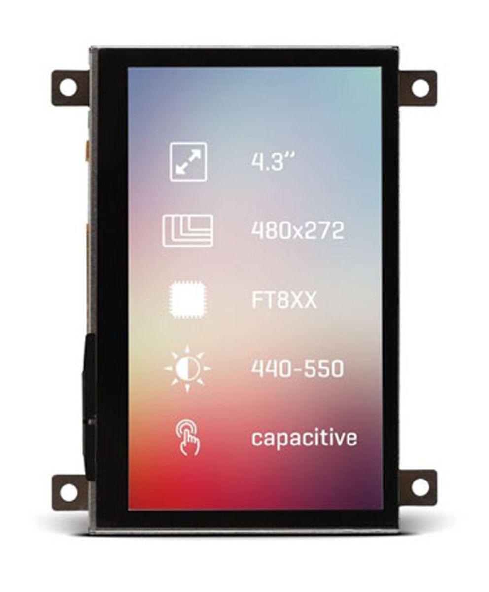 MikroElektronika MIKROE-2166 TFT LCD Colour Display / Touch Screen, 4.3in, 480 x 272pixels