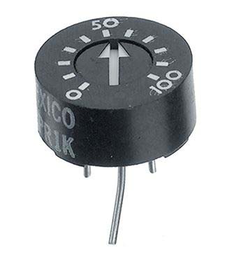 10kΩ, Through Hole Trimmer Potentiometer 1W Top Adjust TT Electronics/BI, 93
