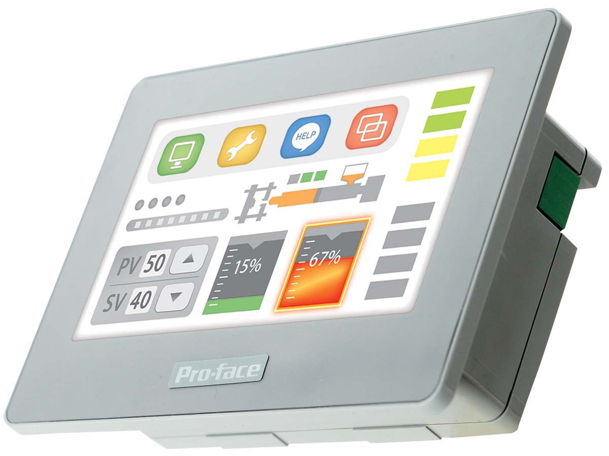 Pro-face GP4100 Farb TFT LCD HMI-Touchscreen 480 x 272pixels, 12 → 24 V dc, 124,9 x 38,8 x 90,4 mm