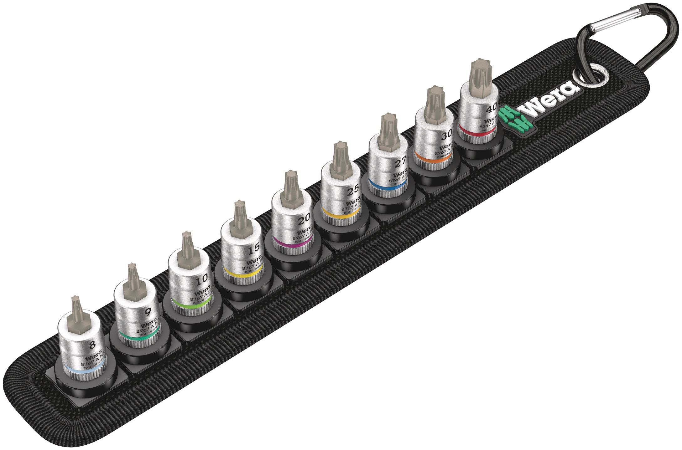 003882 Wera Driver Bit Set 9 Pieces, Torx RS