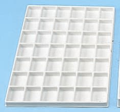 Licefa 25 Cell White PS Compartment Box, 17mm x 44mm x 62mm