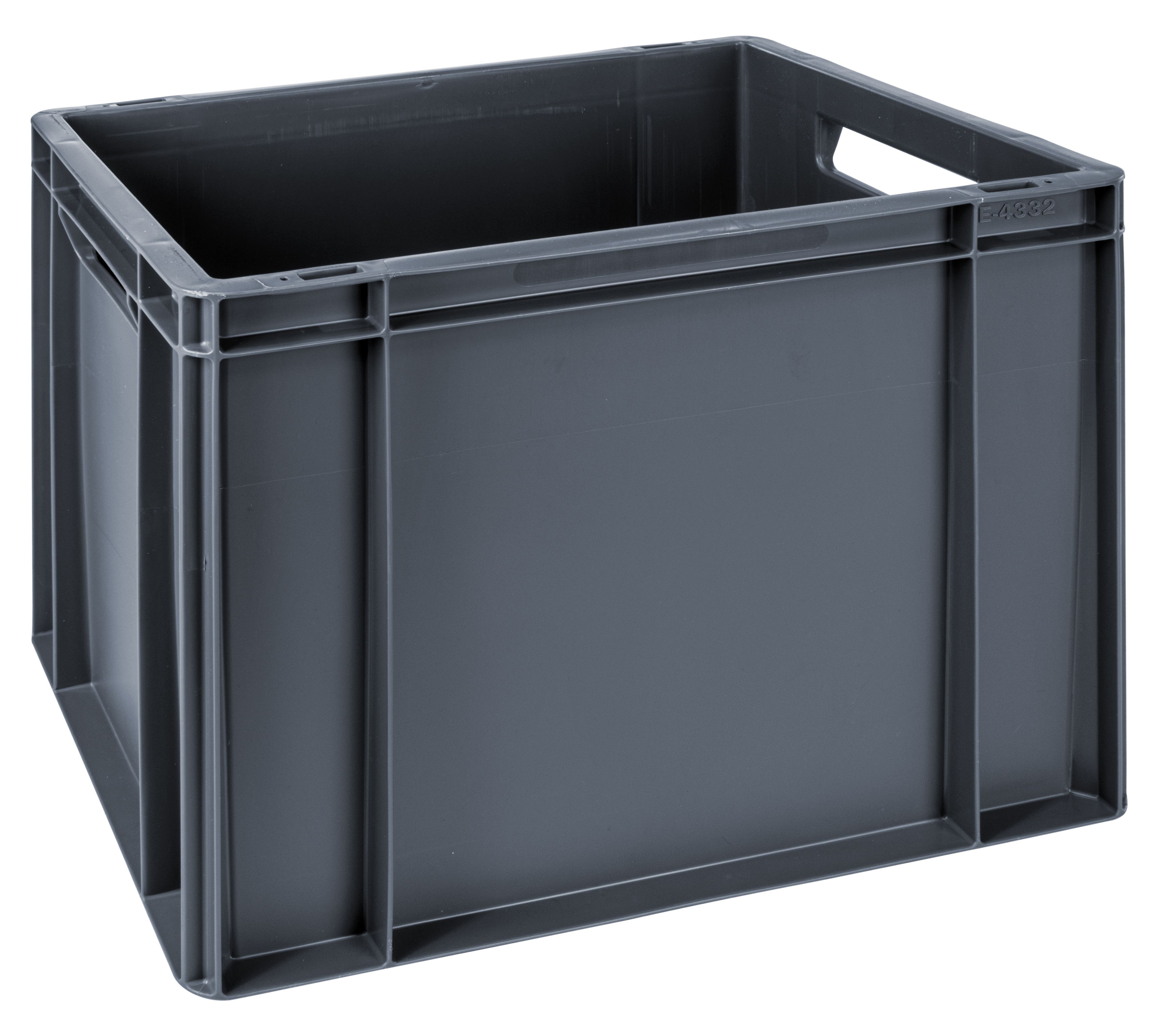 RS PRO 30L Grey PP Medium Euro Containers, 320mm x 300mm x 400mm