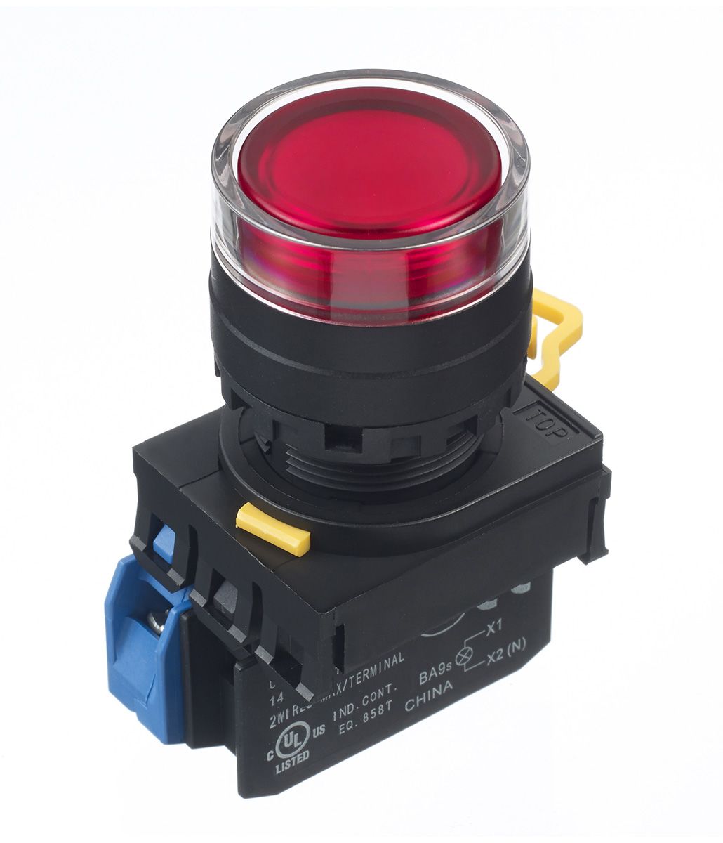 YW1L-AF2E10QM3R | Idec YW Series Illuminated Push Button Complete Unit ...