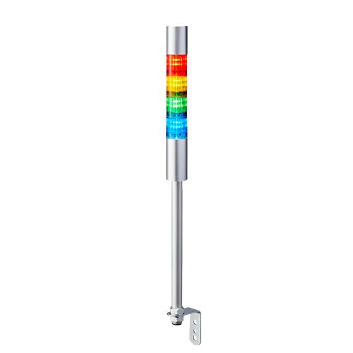Patlite LR4 Series Coloured Buzzer Signal Tower, 4 Lights, 24 V dc, Pole Mount