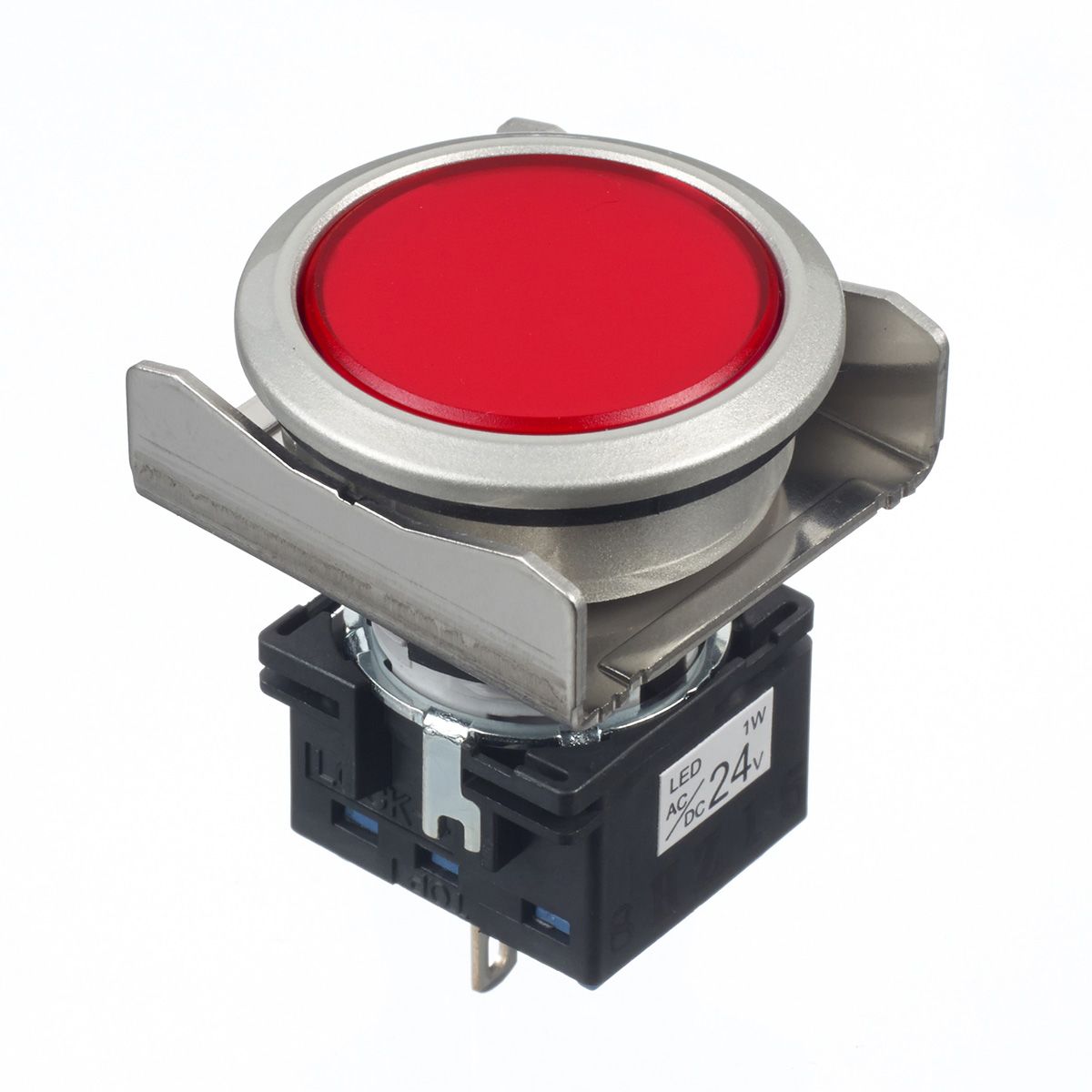 LBW6MP1T04R Idec, Flush Mount Red Pilot Light, 26mm Cutout, IP65