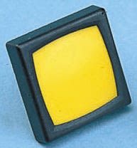 IP65 Yellow Button Tact Switch, SPST-NO 80 mA